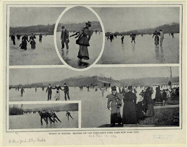 Sports of winter: skating on Van Cortland Park Lake, New York City. (1894) Sports of winter: skating on Van Cortland Park Lake, New York City. (1894)