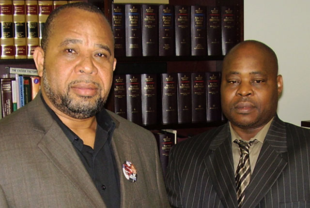 Joseph Nwachukwu (left) and Campaign Manager Alidu Gates Joseph Nwachukwu (left) and Campaign Manager Alidu Gates