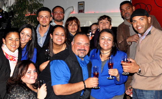 Bronxites gather to watch election results at Beso Lounge. Bronxites gather to watch election results at Beso Lounge.